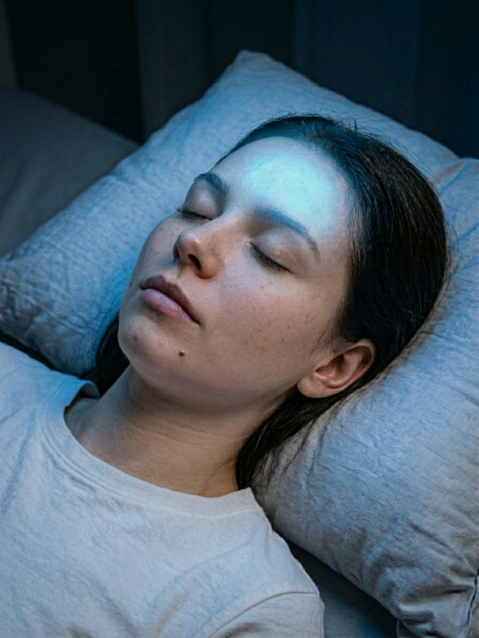 A person sleeping peacefully through the night